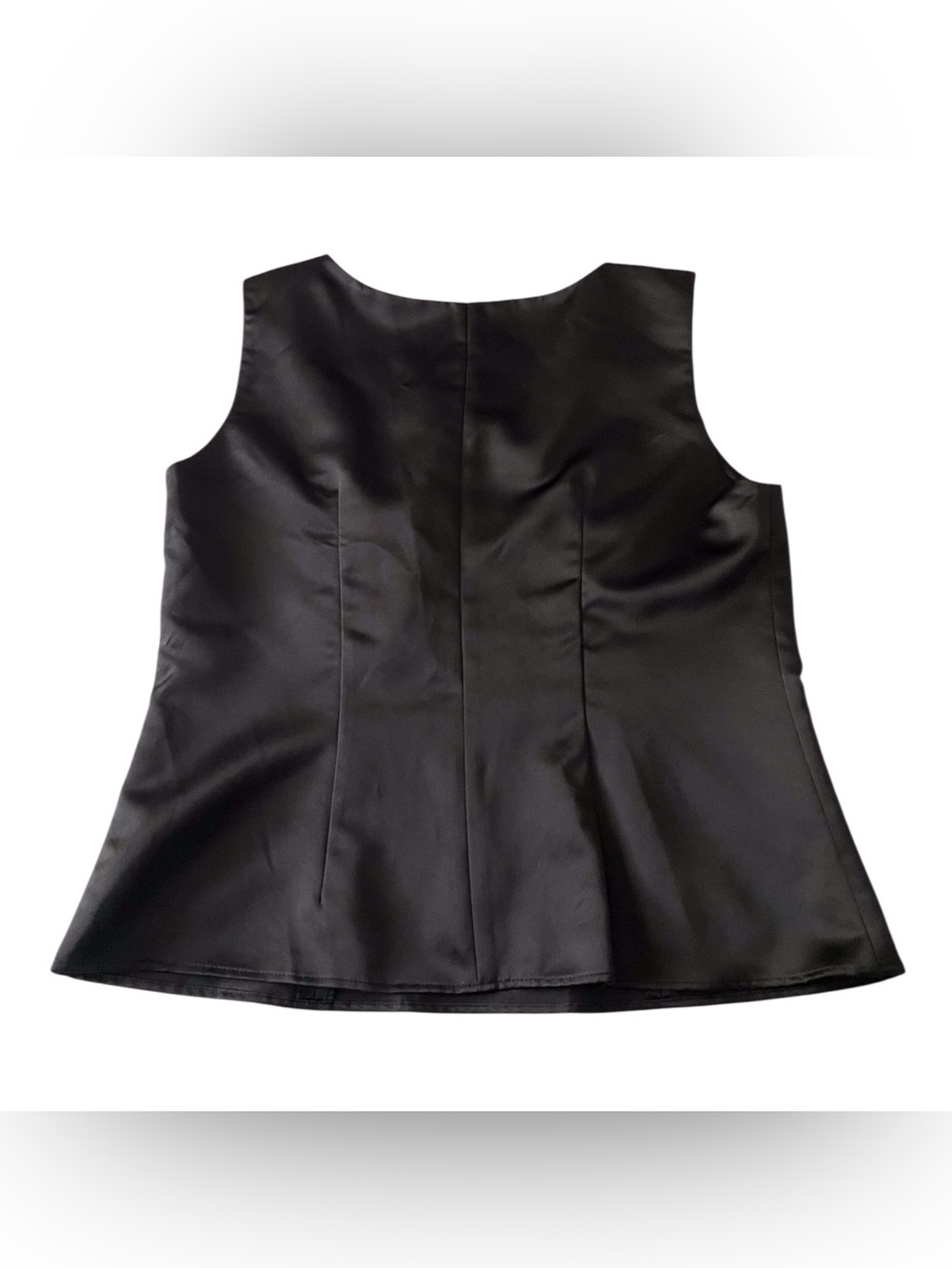 Solini Collection Black Sleeveless Satin Women's Top,10 - Picture 6 of 10